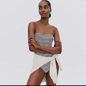 J. Crew striped one piece swimsuit sz 6
